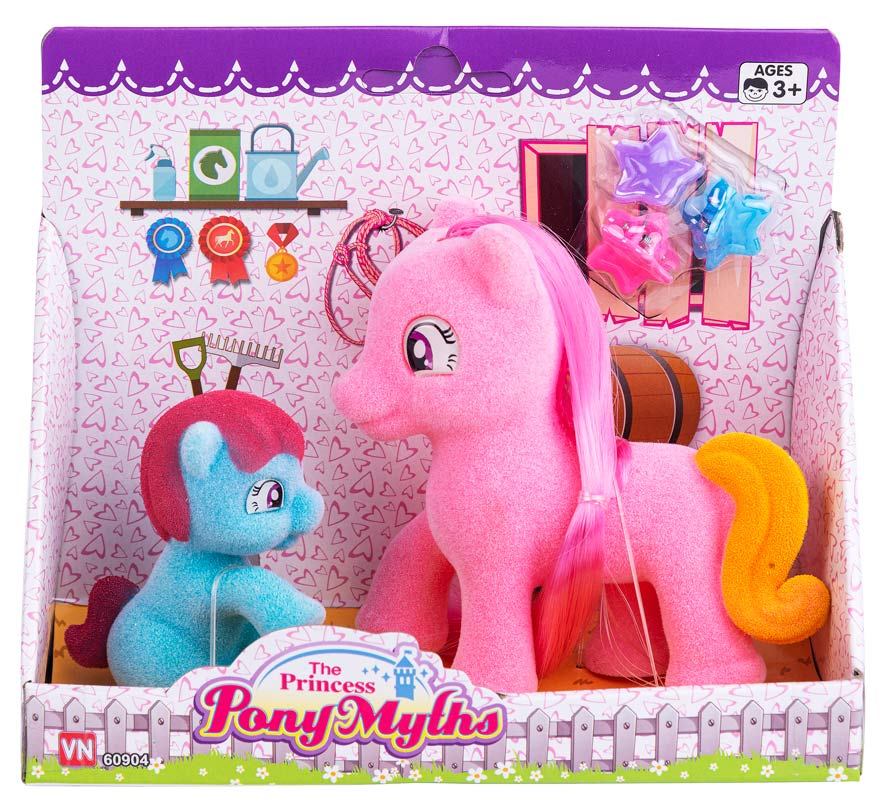 Pony med føl