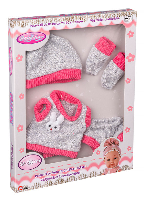 My baby dukketøj - Grå / pink