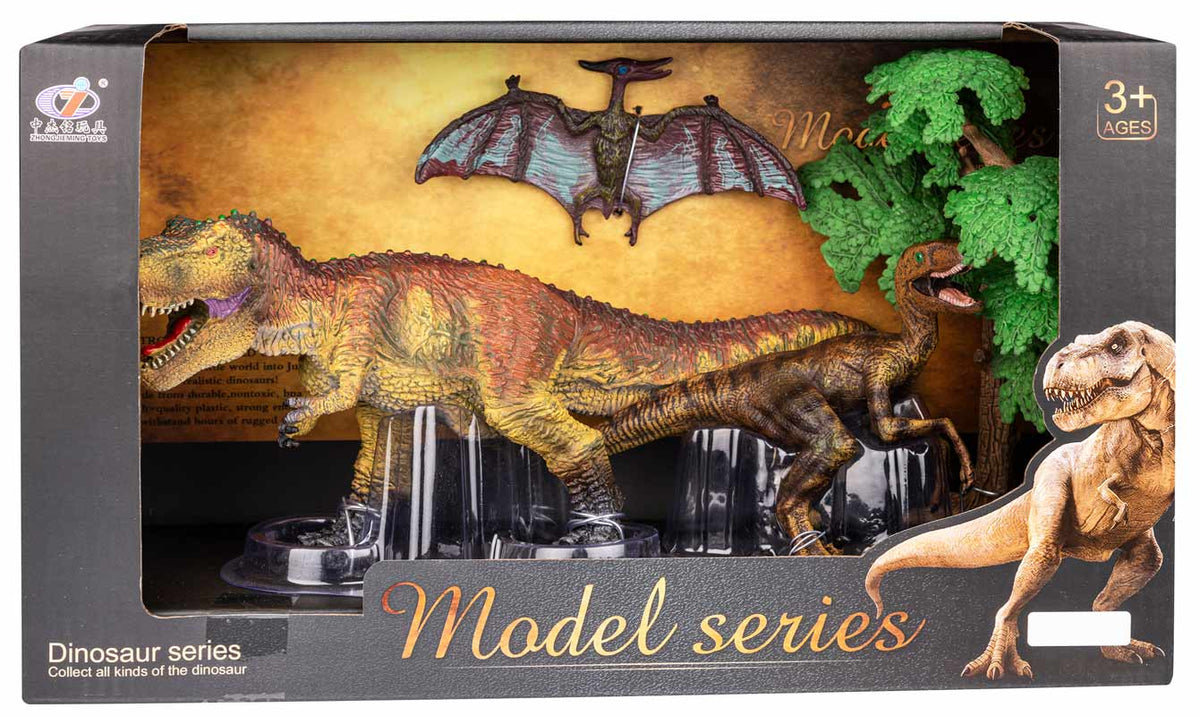 Dinosaur model series - T-rex og velociraptor