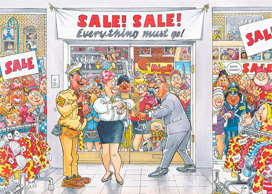 Wasgij Retro mystery nr. 7 - 1000 brikker - Everything must go!