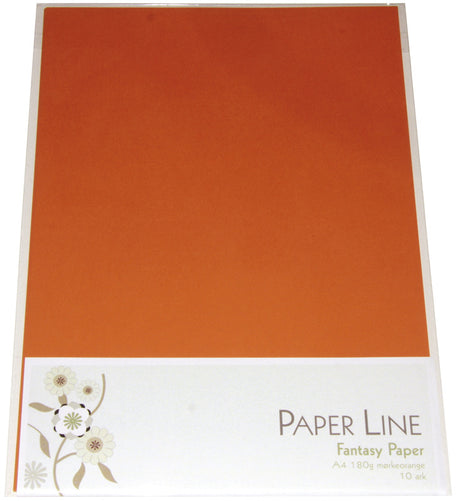 Fantasy A4 karton 10 stk 180g - Mørk orange