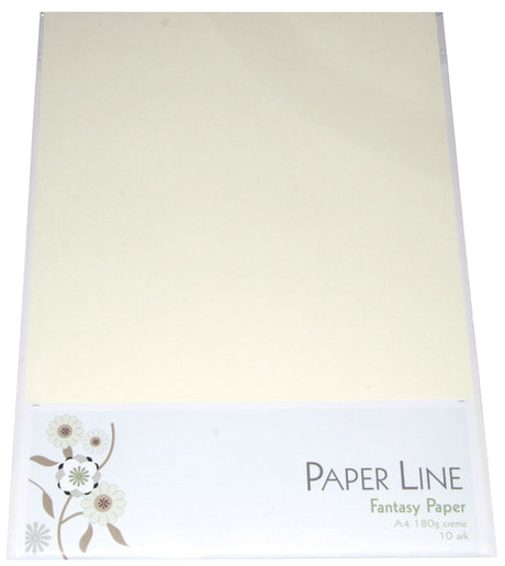 Fantasy A4 karton 10 stk 180 g - Creme farve