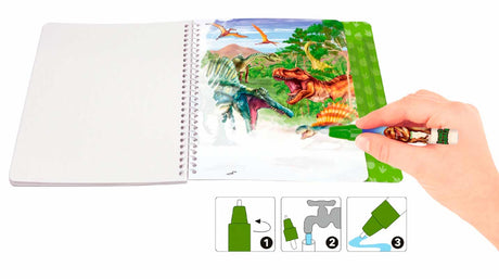 Dino World malebog med vand