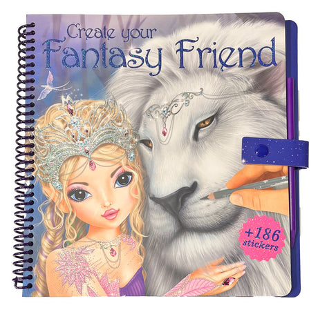 Fantasy Friend malebog med stickers