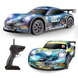 Drift RC Bil (25 km/t) – Hurtig Fjernstyret Racer med LED - Grøn