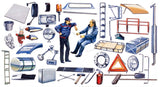 Italeri Lastbil tilbehør sæt - Truck stop accessories 1:24