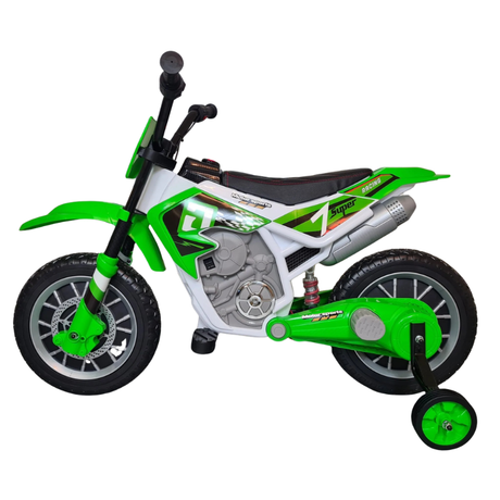 Dirt Bike El Motorcykel til Børn 12V – Grøn