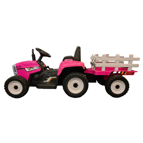 El Traktor til Børn 12V – Pink