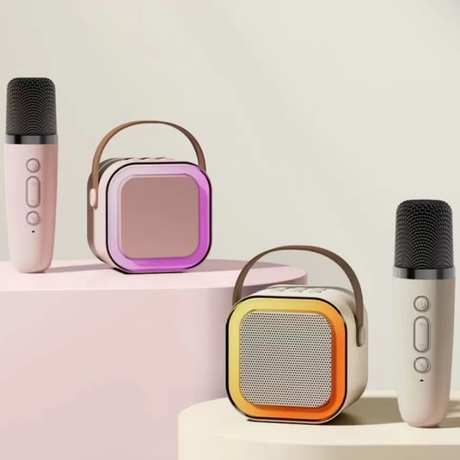 Karaokehøjttaler med Bluetooth og Trådløs Mikrofon