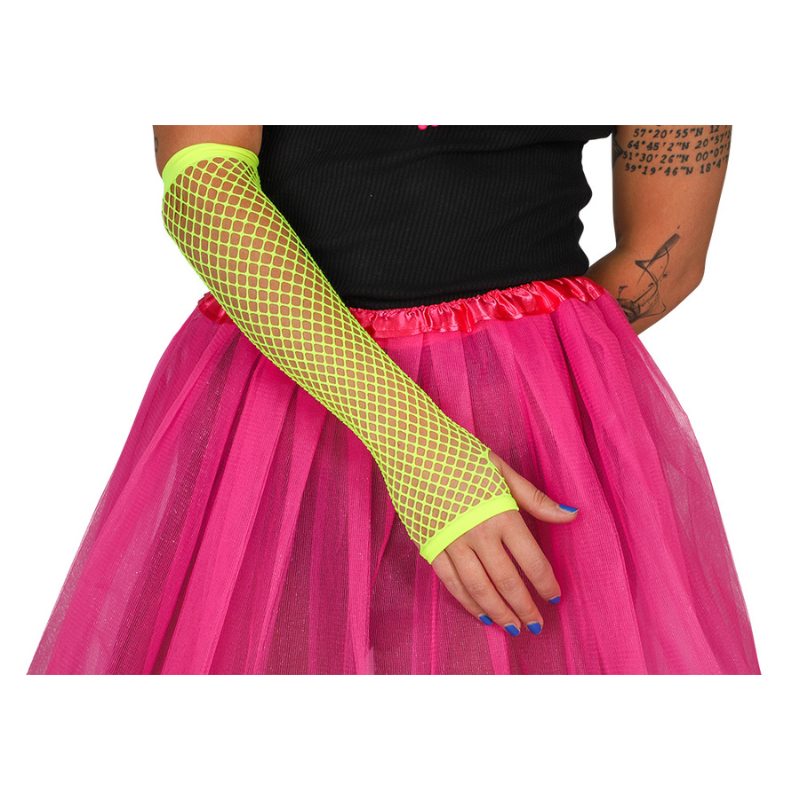 Neon net handsker gul
