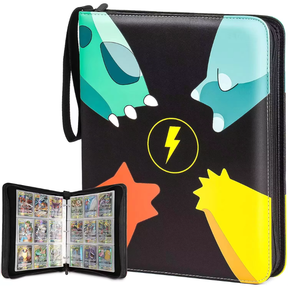 MIO 9-Pocket PU Leather Pokémon Kortmappe med Lynlås - Samlemappe til 900 Kort