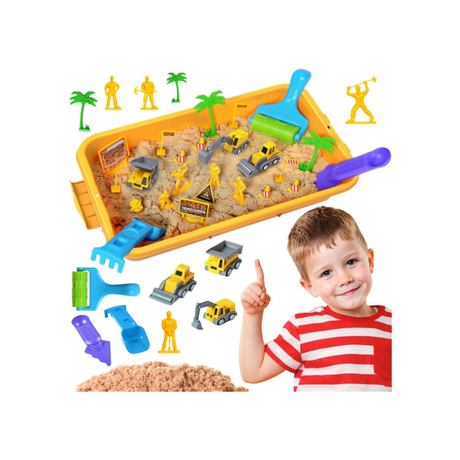 WOOPIE Kinetisk Sand Byggeplads i Kuffert 1 kg