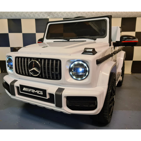 Mercedes G63 Elbil til Børn 12V Hvid med Fjernbetjening