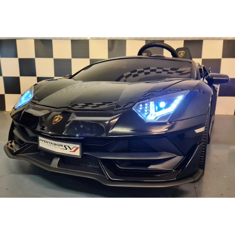 Lamborghini Aventador Drift Elbil til Børn 24V 2-Personers Metallic Sort