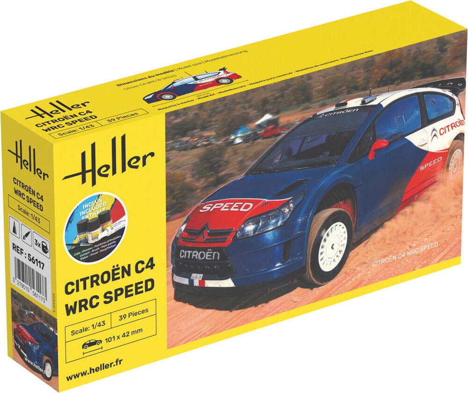 Heller Citroën C4 WRC - 1:43 startsæt