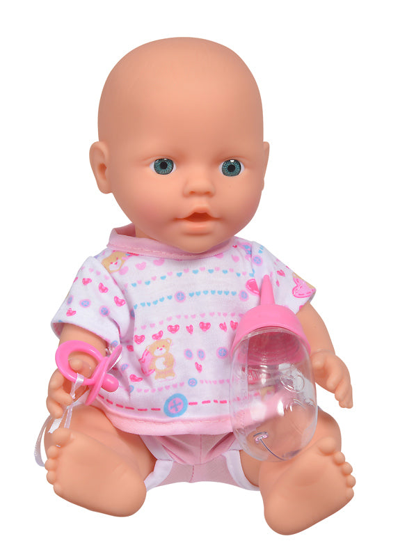New Born Baby dukke med sutteflaske - Pink