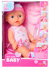 New Born Baby med pink tøj og tilbehør