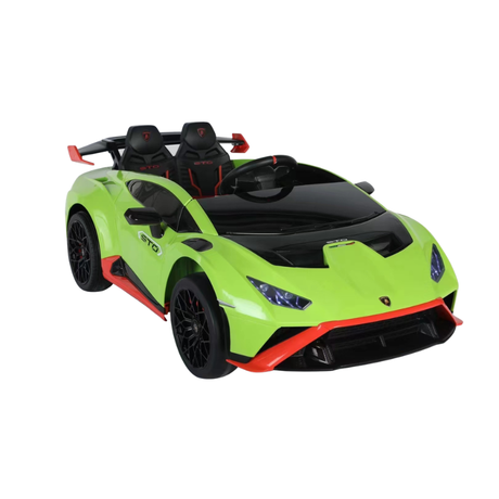 Lamborghini Huracán STO til Børn 12V - Grøn Sporty Model med LED og Musik
