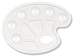 Malerpalette i hvid plast
