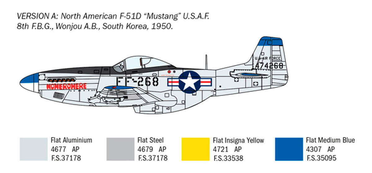 Italeri 1:72 North American F-51D Mustang Korean War - Modelfly