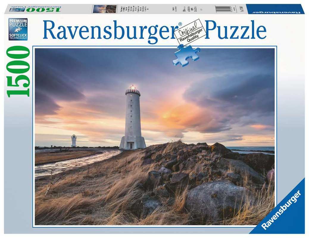 Ravensburger 1500 brikker - Akranes fyrtårnet på island