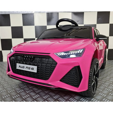 Audi RS6 Elbil til Børn 12V – Pink