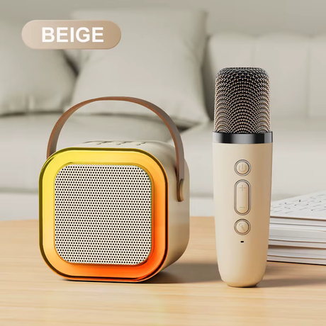 Karaokehøjttaler med Bluetooth og Trådløs Mikrofon