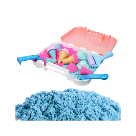 WOOPIE Kinetisk Sand Isbutik i Kuffert 1 kg med Tilbehør