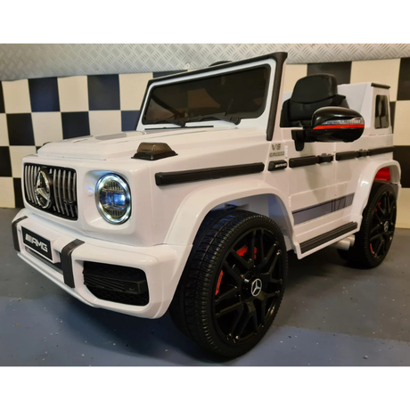 Mercedes G63 Elbil til Børn 12V Hvid med Fjernbetjening