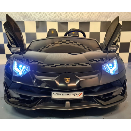 Lamborghini Aventador Drift Elbil til Børn 24V 2-Personers Metallic Sort