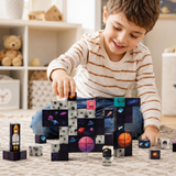 WOOPIE Magnetiske Byggeklodser m/ 74 Dele - Rumtema med Raket & UFO