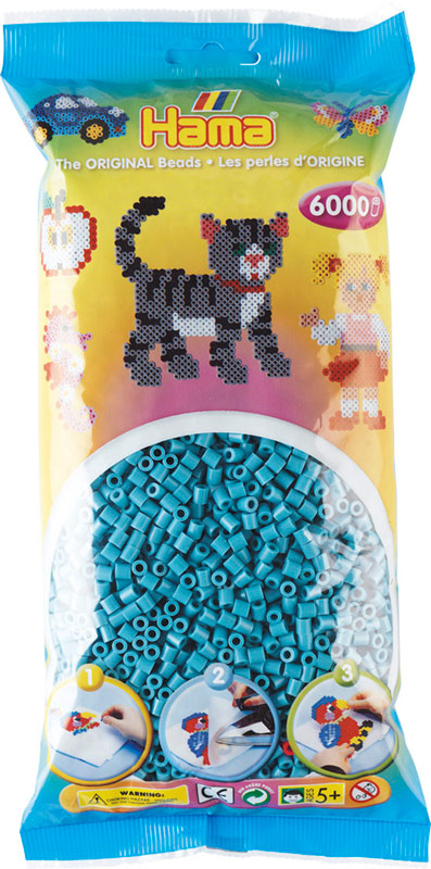Hama midi perler 205-31 - 6000 stk. turkis