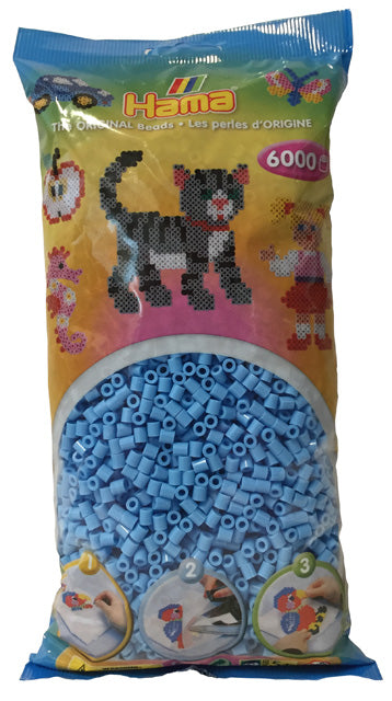 Hama midi perler 205-46 - 6000 stk. pastel blå
