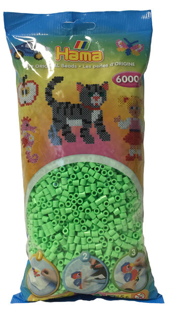 Hama midi perler 205-47 - 6000 stk. pastel grøn