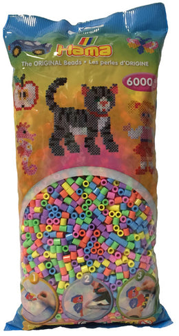 Hama midi perler 205-50 - 6000 stk. pastel mix