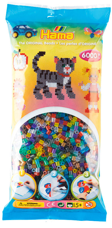 Hama midi perler 205-53 - 6000 stk. transparant