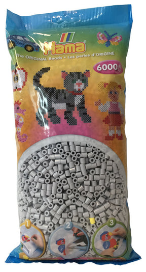 Hama midi perler 205-70 - 6000 stk. lys grå