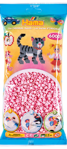 Hama midi perler 205-95 - 6000 stk. pastel rosa