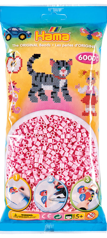 Hama midi perler 205-95 - 6000 stk. pastel rosa