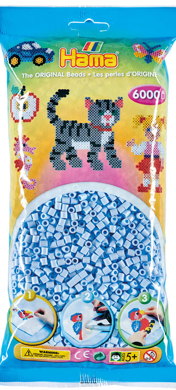 Hama midi perler 205-97 - 6000 stk. pastel Isblå