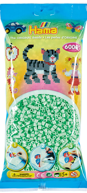 Hama midi perler 205-98 - 6000 stk. pastel Mint