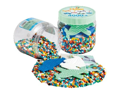 Hama perler 4000stk +3ass stiftplader