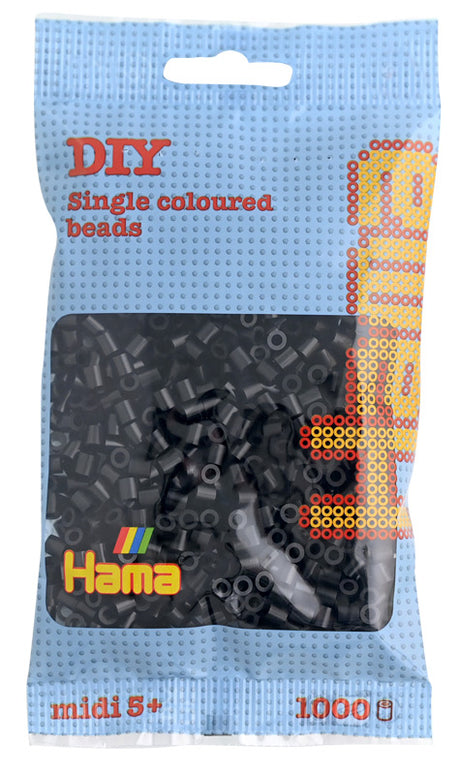 Hama midi perler 207-18 1000 stk. Sorte