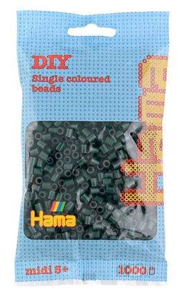 Hama midi perler 207-28 1000 stk. mørkegrøn
