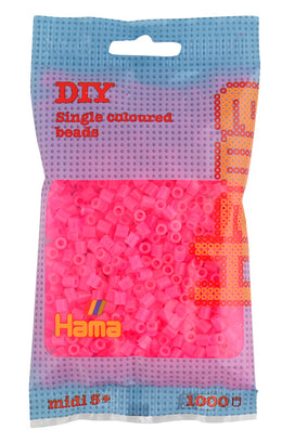 Hama midi perler 207-32 1000 stk. neon fuchsia