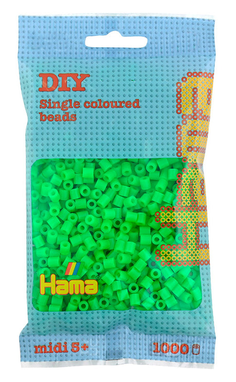 Hama midi perler 207-42 1000 stk. fluorescerende grøn