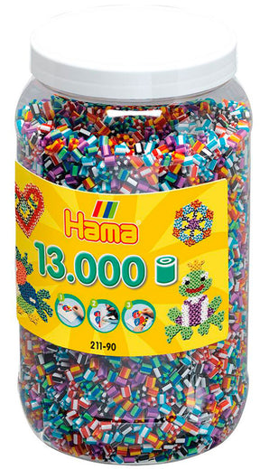 Hama midi perler 211-90 - 13.000 stk. stribede perler