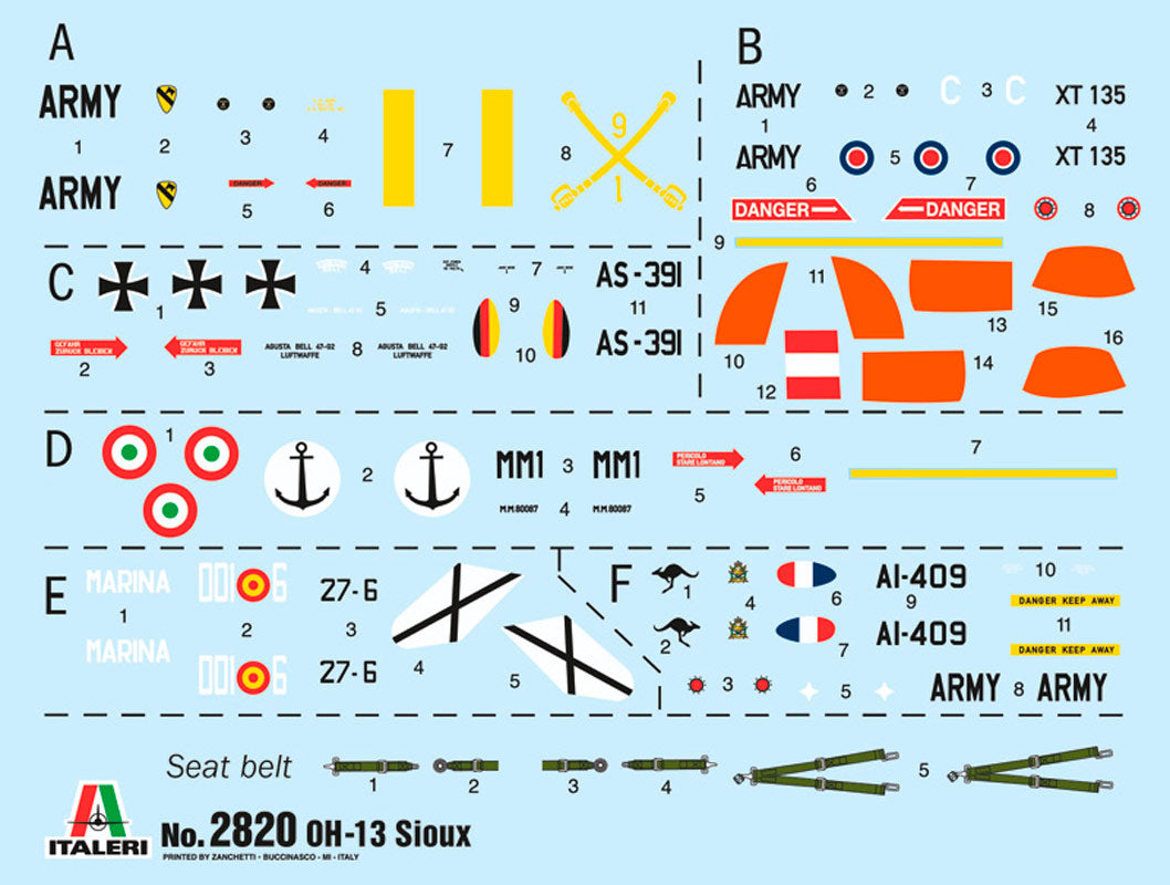 Italeri 1:48 OH-13 Sioux - Modelhelikopter