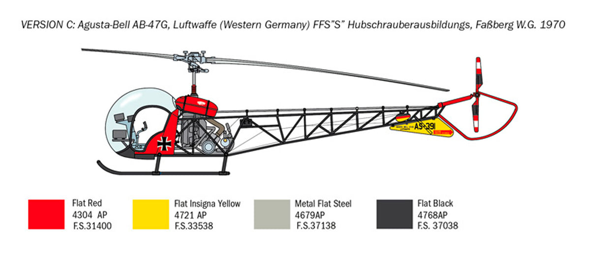 Italeri 1:48 OH-13 Sioux - Modelhelikopter