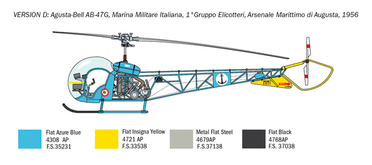 Italeri 1:48 OH-13 Sioux - Modelhelikopter